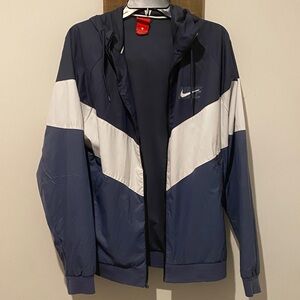 Nike Men's Navy and White Windbreaker ( No Zipper )